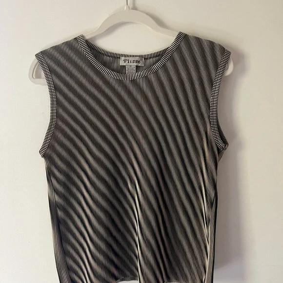 Haut Vintage Plissé Sans Manches – Taille L, Multicouleur, Style Y2K 90s, Top écolo